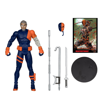 Dc Direct 7in Wv6 Deathstroke Rebirth Action Figure W/comic