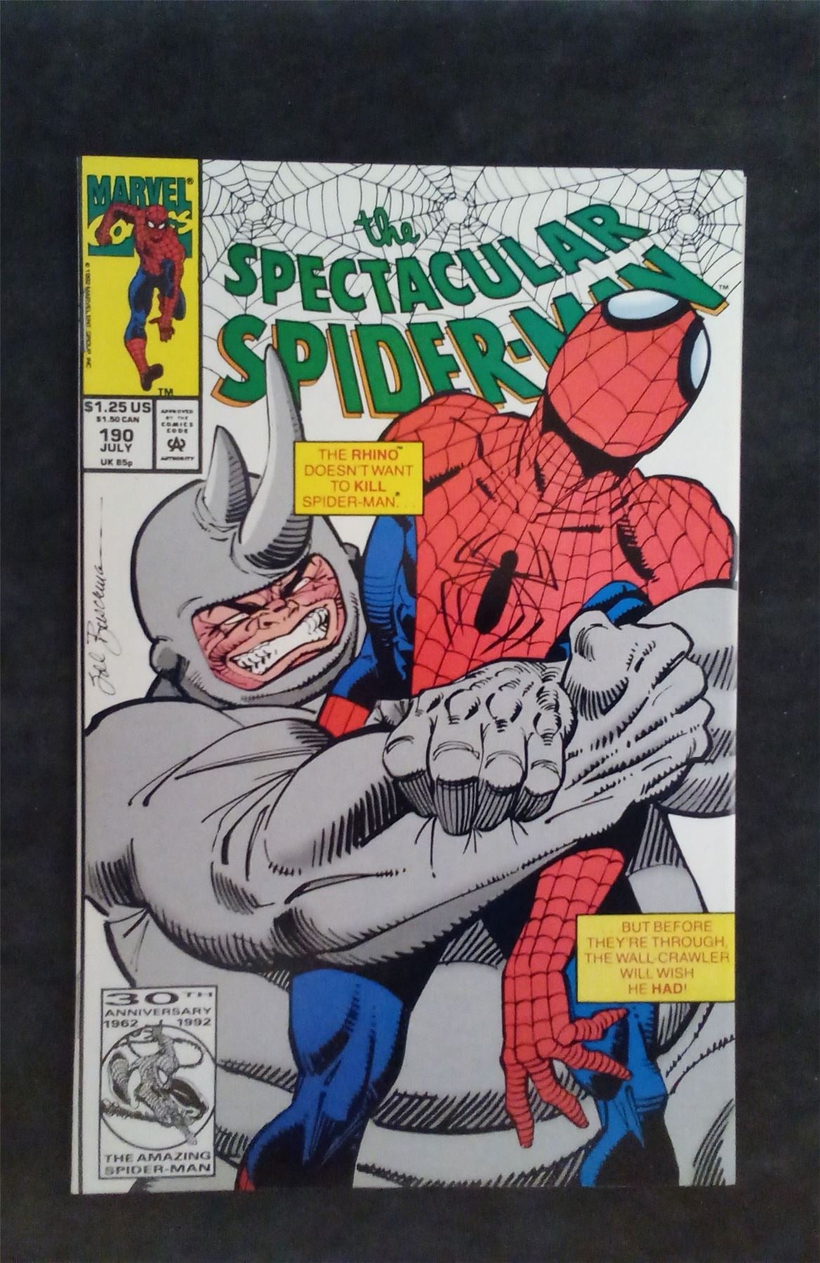 The Spectacular Spider-Man #190 1992 marvel Comic Book