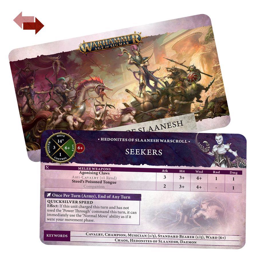 Warhammer Age of Sigmar- Warscroll Cards: Hedonites of Slaanesh 83-71 by Games Workshop