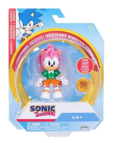 Sonic the Hedgehog 4-Inch Action Figures Wave 20 Classic Amy with Super Ring by Jakks Pacific