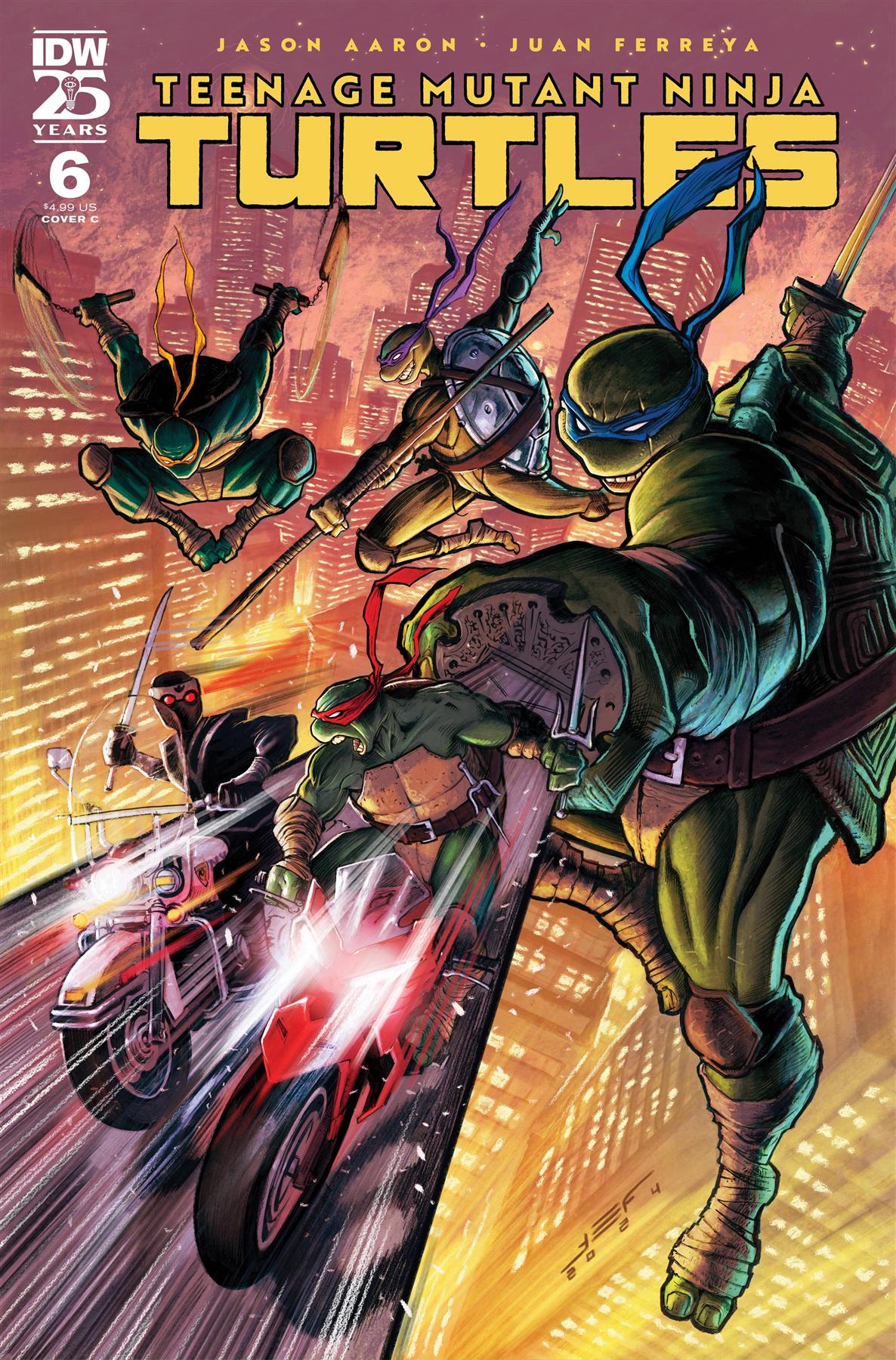 Teenage Mutant Ninja Turtles 2024 #6 Cvr C Ferreyra Idw-prh Comic Book