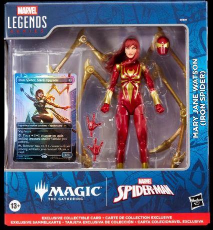 Spider-Man Marvel Legends Series Magic: The Gathering Mary Jane Watson (Iron Spider) 6-Inch Action Figure and Card by Hasbro
