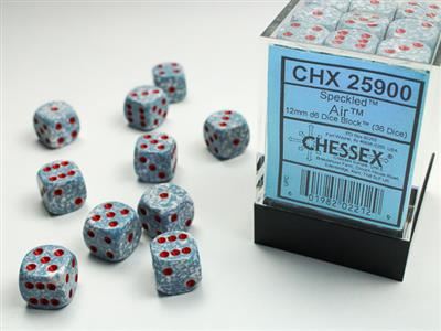 Gemini 12mm d6 Translucent Green-Teal/yellow Dice Block (36 dice)