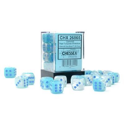 Gemini 12mm d6 Red-Teal/gold Dice Block (36 dice)