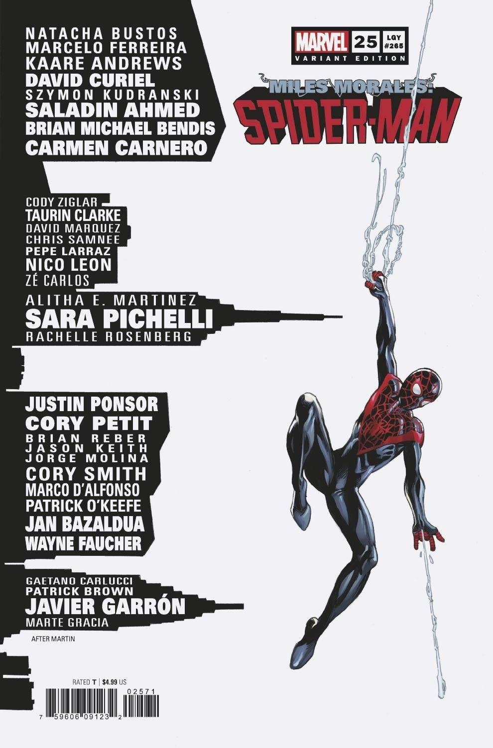 Miles Morales Spider-man #25 Bagley Skyline Var Marvel Comics Comic Book