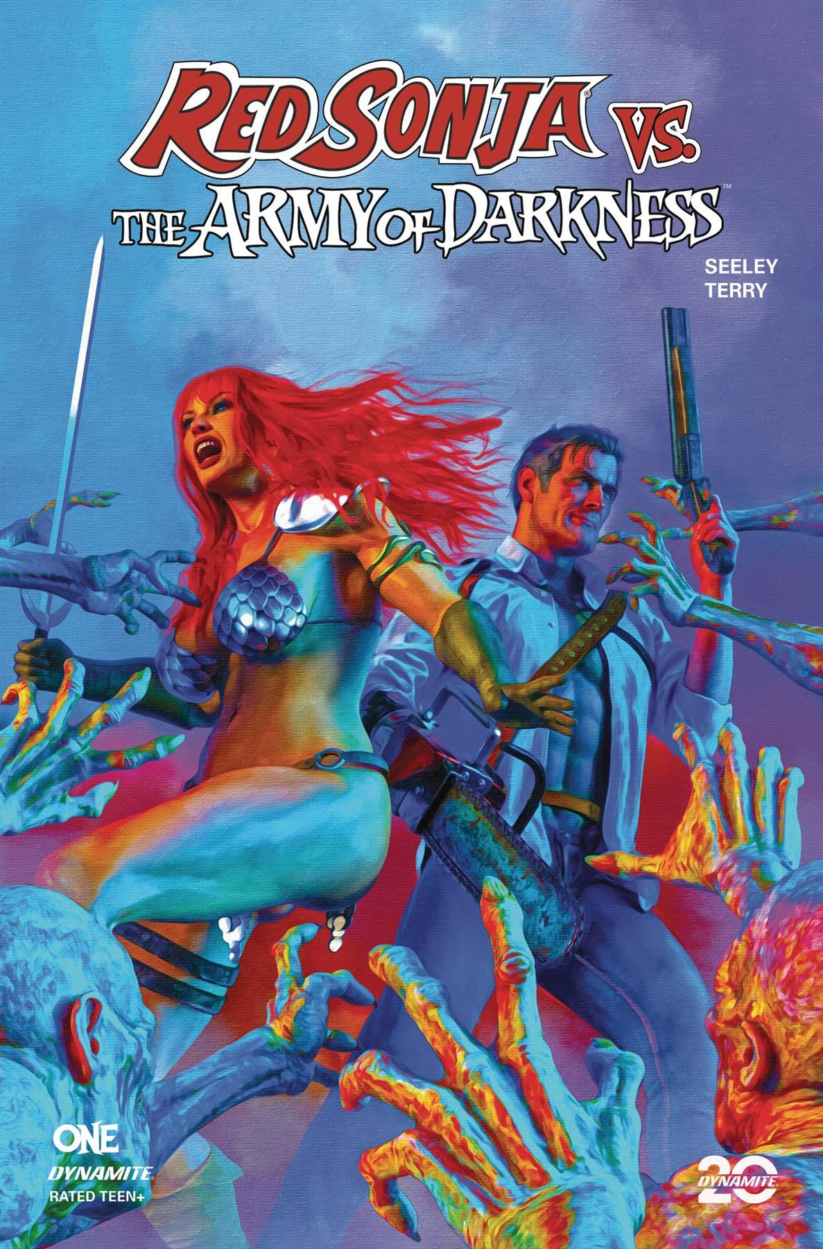 Red Sonja Vs Aod #1 Cvr E Spears Foil Dynamite Comic Book