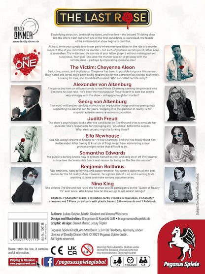 Deadly Dinner : The Last Rose Board Game