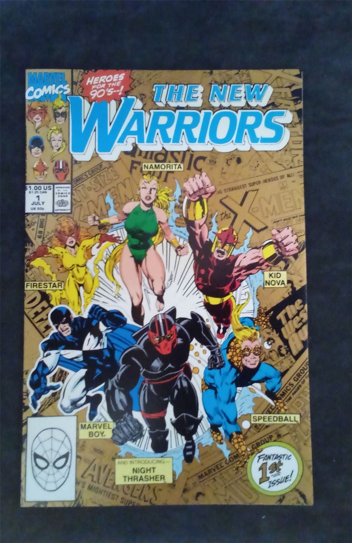 The New Warriors #1 Second Print Cover 1990 marvel Comic Book