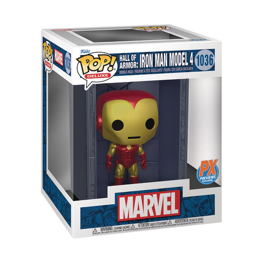 Pop Deluxe Marvel Hall Of Armor Iron Man Mdl4 Px Vin Fig (c: