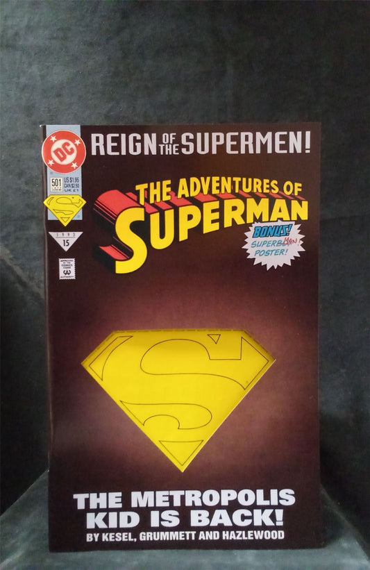 Adventures of Superman #501 Die-cut cover 1993 DC Comics Comic Book
