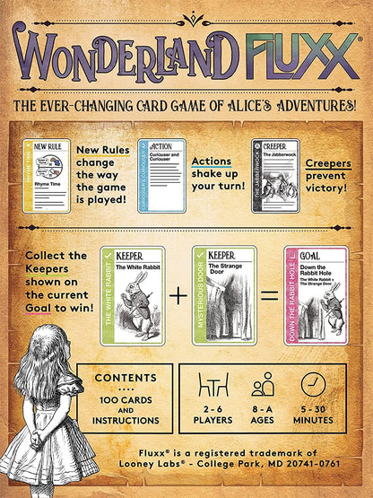 Fluxx: Wonderland Fluxx Board Game by Looney Labs