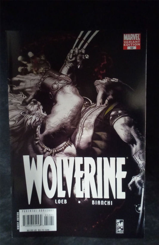 Wolverine #52 Black and White Cover 2007 Marvel Comics Comic Book
