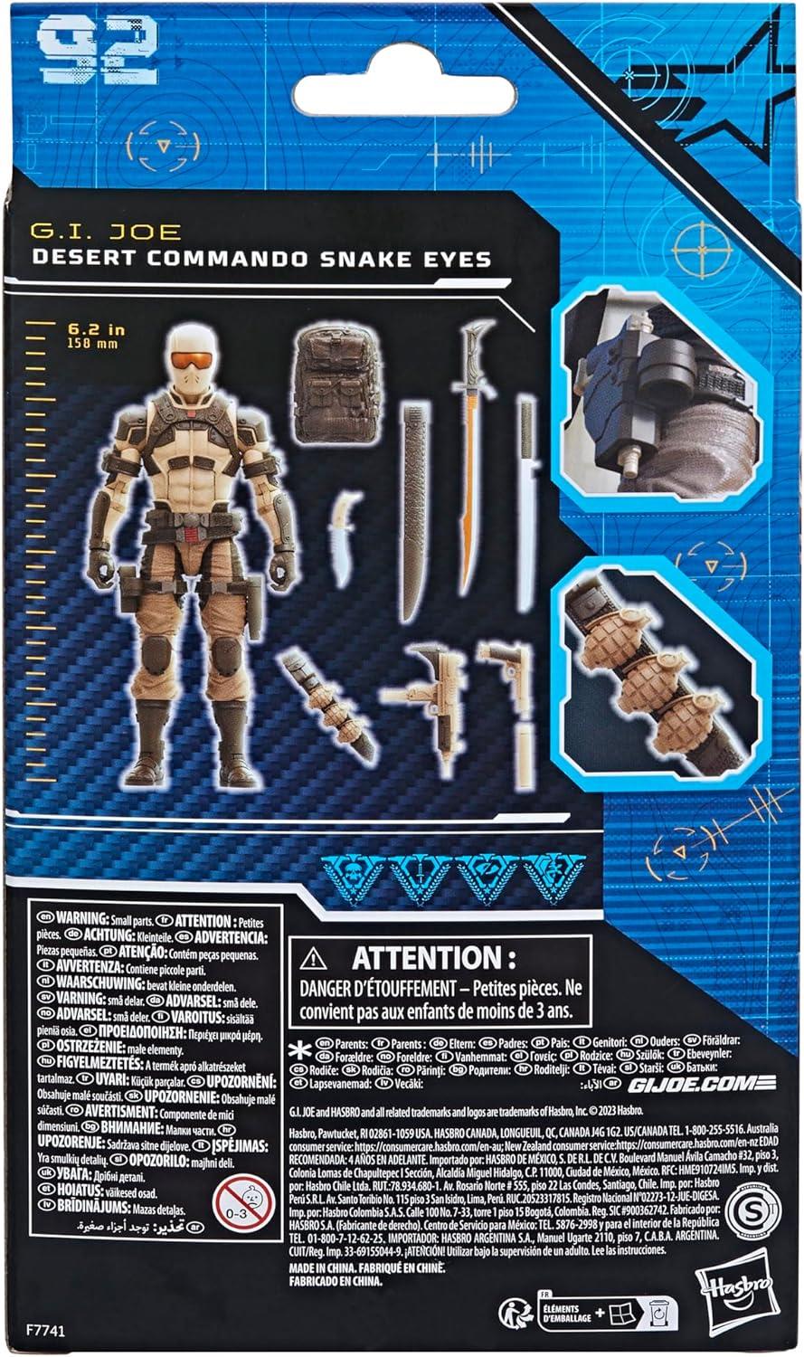 Gi Joe Classified Series 6in Desert Snake Eyes Action Figure