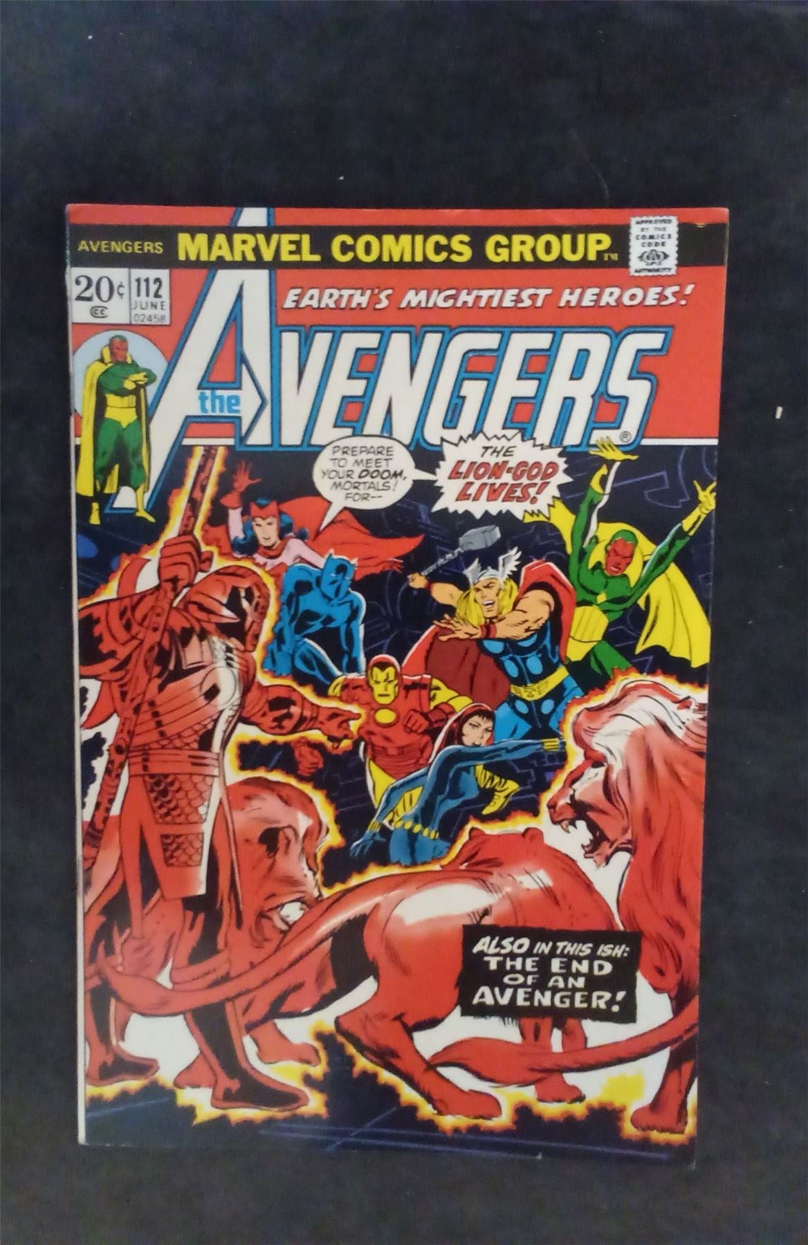 The Avengers #112 1973 marvel Comic Book