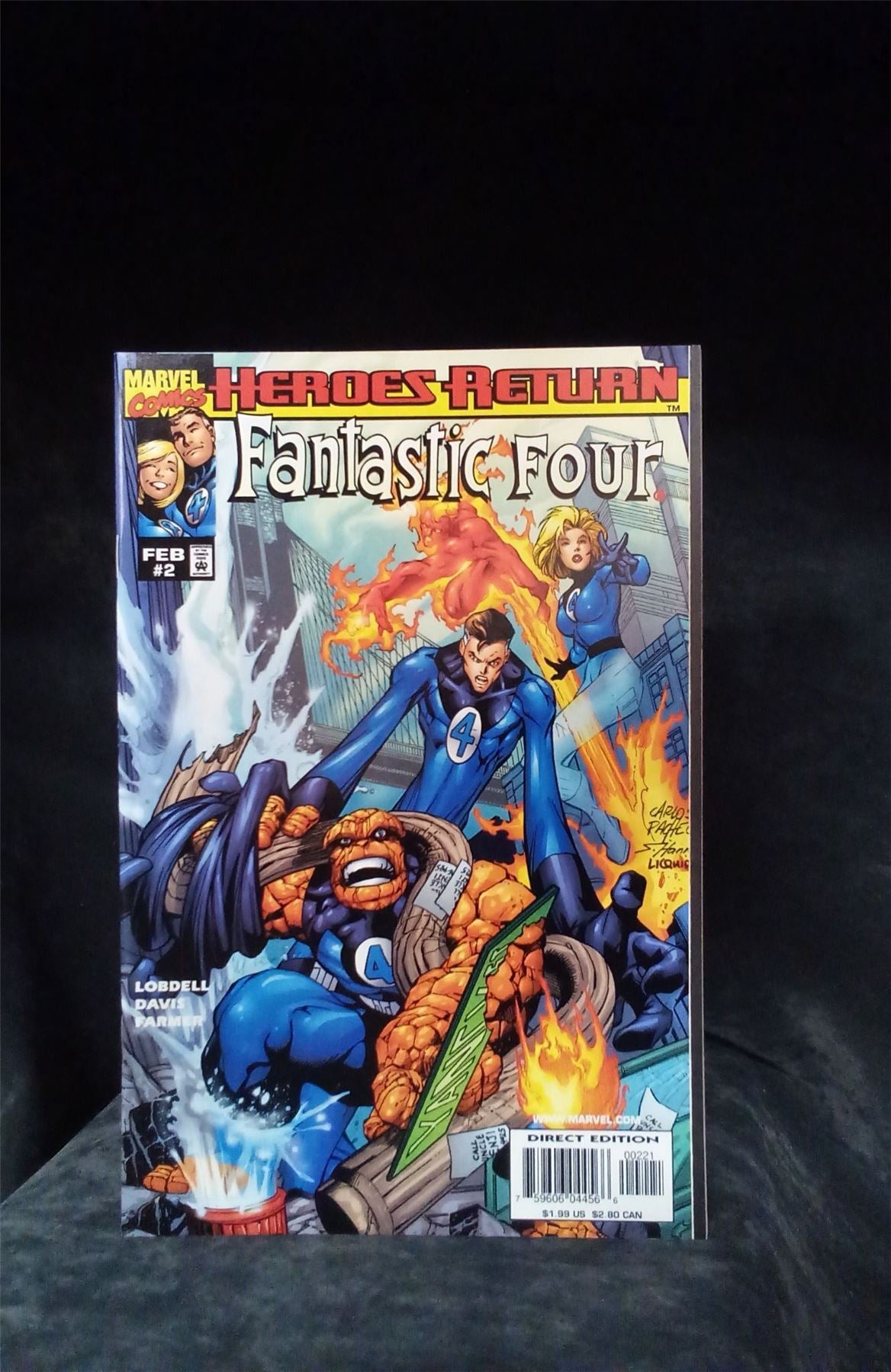 Fantastic Four #2 Variant Cover 1998 Marvel Comics Comic Book