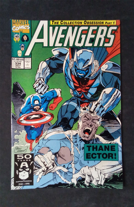 The Avengers #334 Direct Edition 1991 marvel Comic Book