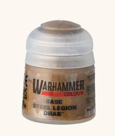 Warhammer Colour Base: Steel Legion Drab 21-17 (12ML) by Games Workshop