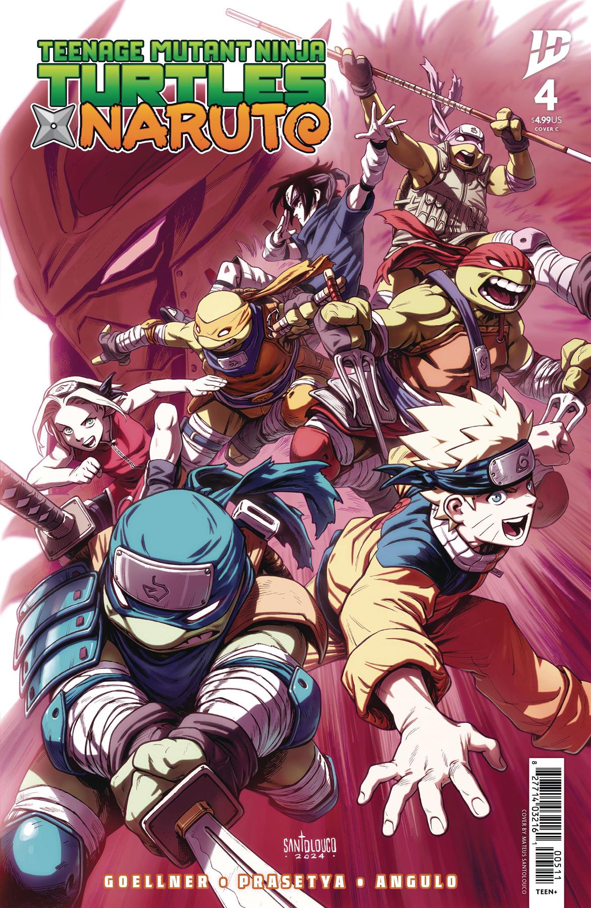 Teenage Mutant Ninja Turtles X Naruto #4 Cvr C Santolouco Cvr C Santolouco Idw-prh Comic Book 2025