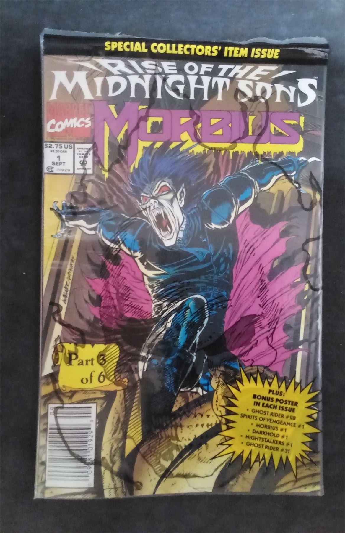 Morbius: The Living Vampire #1 1992 marvel Comic Book