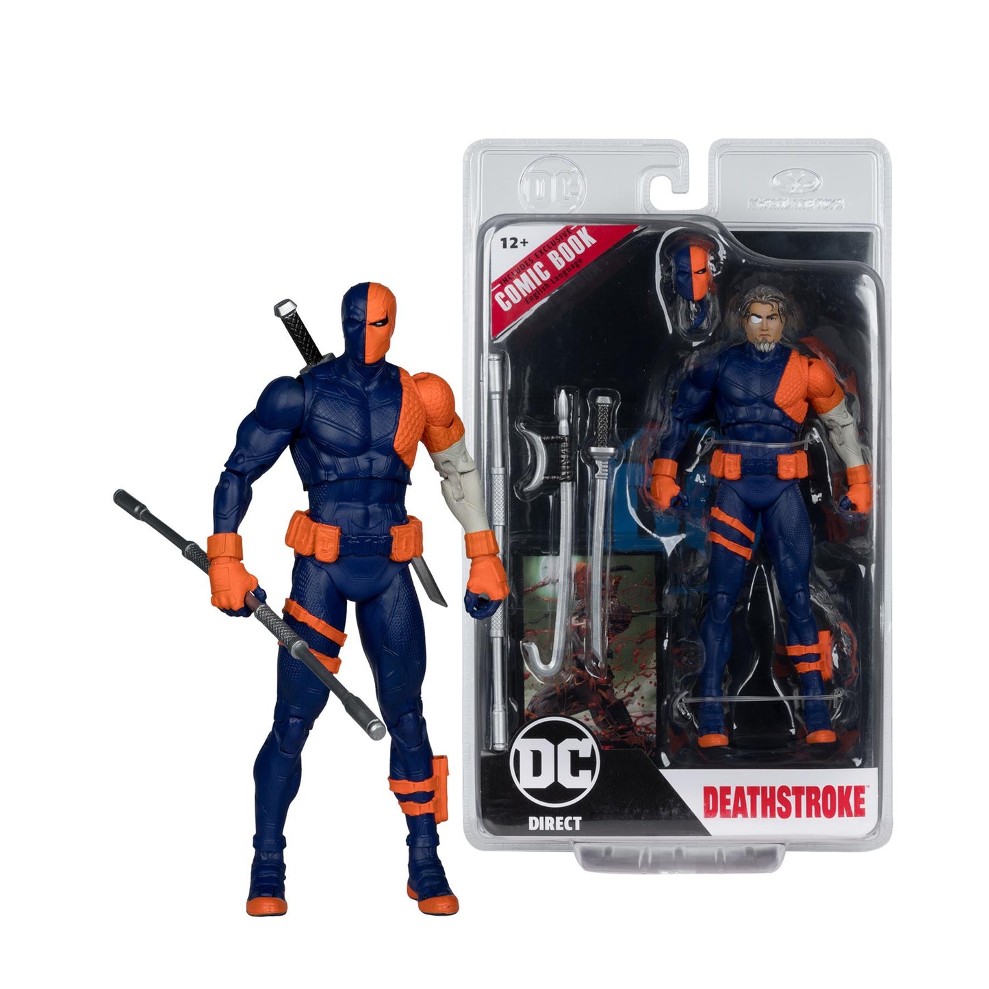 Dc Direct 7in Wv6 Deathstroke Rebirth Action Figure W/comic