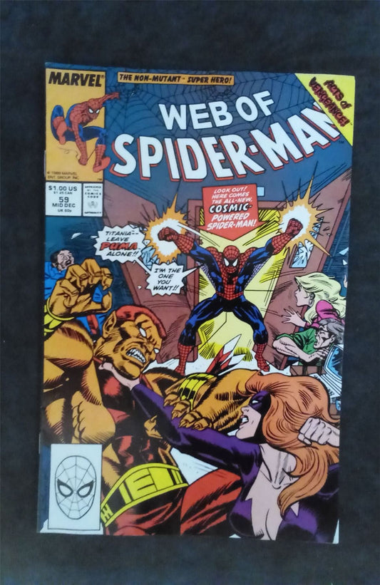 Web of Spider-Man #59 1989 marvel Comic Book