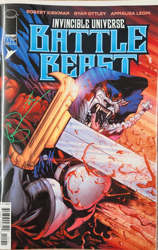 Invincible Uni Battle Beast #1 1st Print JAF Excl Chris Campana **SIGNED Image