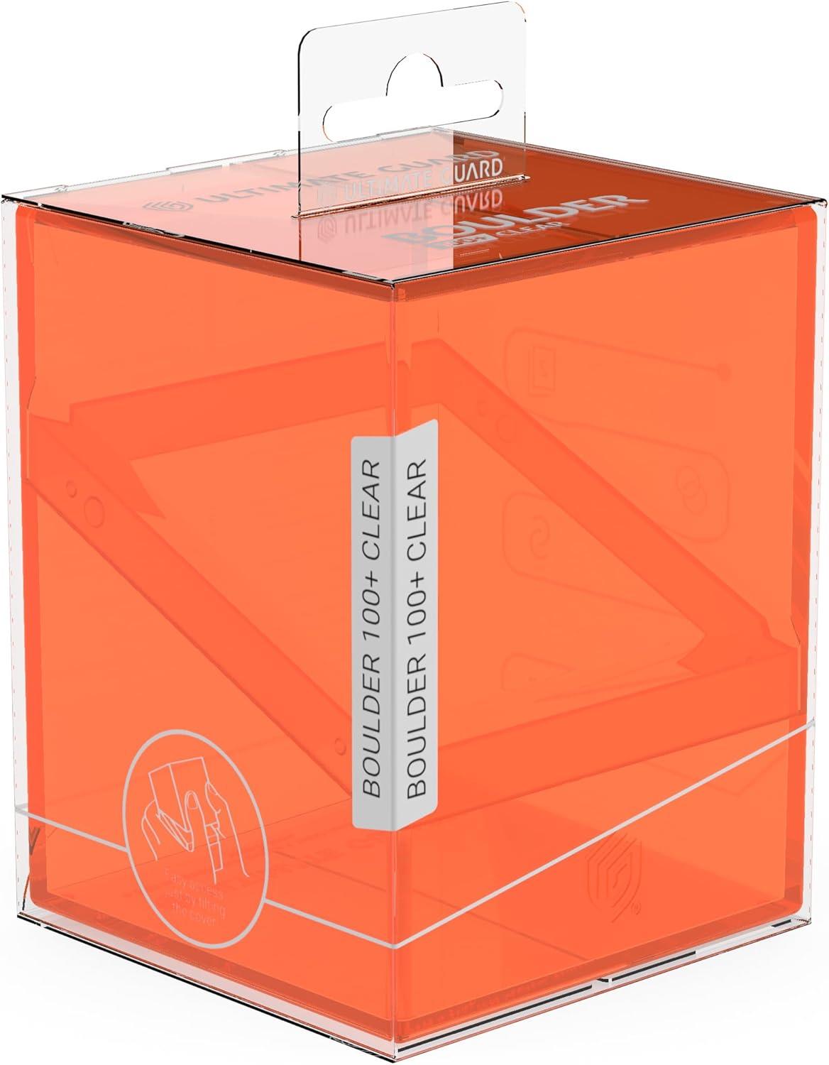 Ultimate Guard Deck Case - Boulder 100+ Clear - Poppy Topaz (Orange)