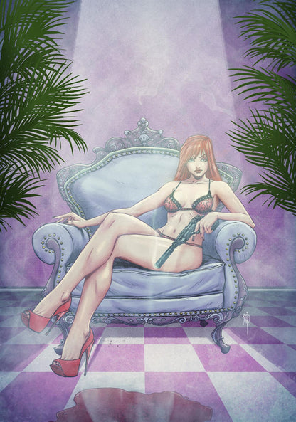 Heat Seeker Combustion Gun Honey Series #4 Cvr H Brao Unique Titan Comics Comic Book
