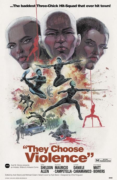 THEY CHOOSE VIOLENCE #1 (OF 5) CVR B KYLE BAKER VAR (MR)  AWA Studios Comic Book 2025