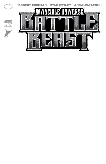 Invincible Universe Battle Beast #1 Cvr I Blank Sketch Var  Image Comics Comic Book
