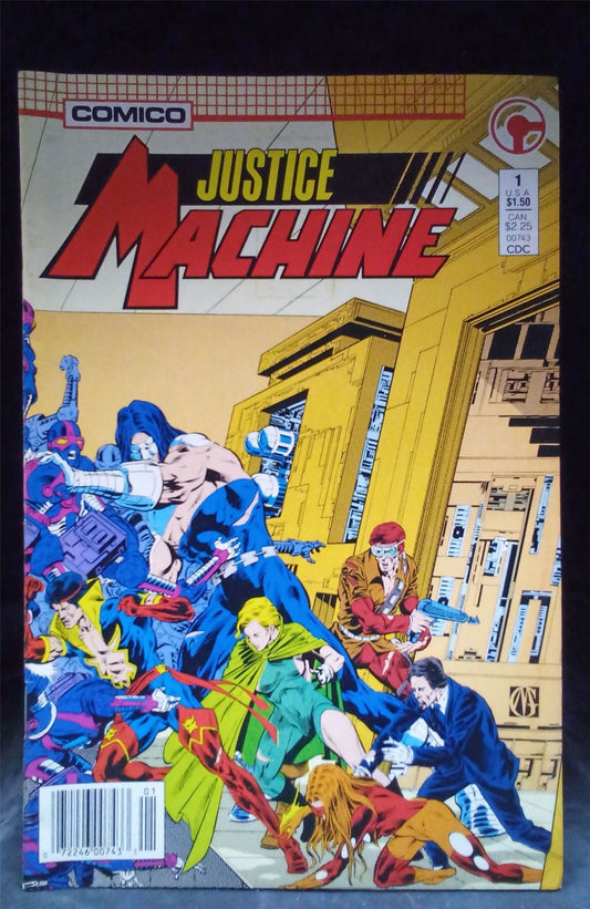 Justice Machine #1 Newsstand Edition 1987 Comico Comic Book