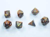Chesex Mini 7 Die Dice Set - Lustrous  Gold/Silver