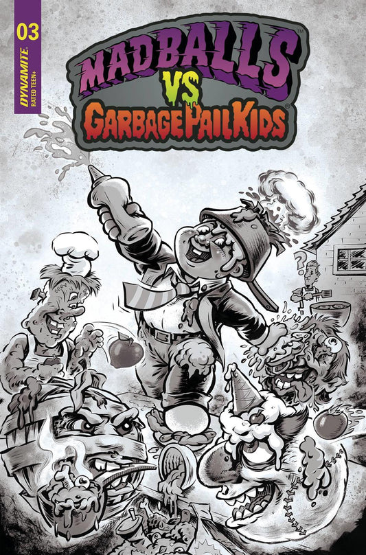 Madballs Vs Garbage Pail Kids #3 Cvr D 10 Copy Incv Crosby B (Cvr D 10 Copy Incv Crosby B&w) Dynamite Comic Book 2022