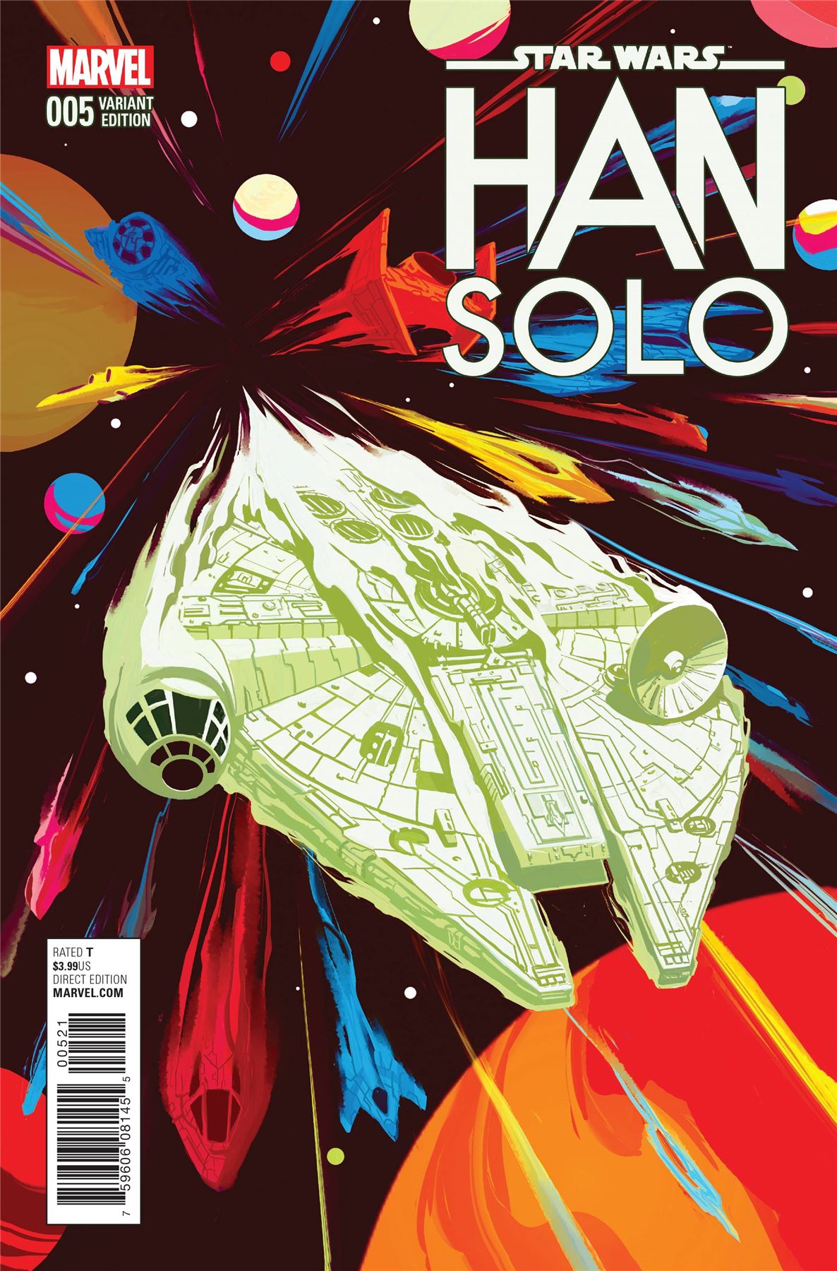 Star Wars Han Solo #5 (Del Mundo Millennium Falcon Var) Marvel Comics Comic Book