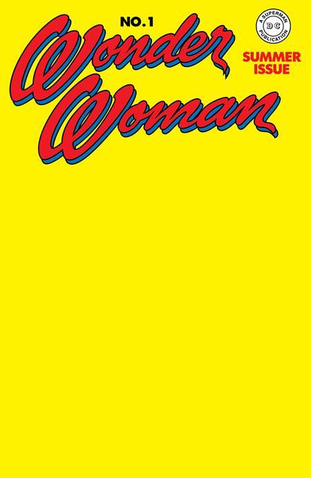 Wonder Woman #1 (1942) Facsimile Edition Cvr C Blank Card Stock Var DC Comics Comic Book