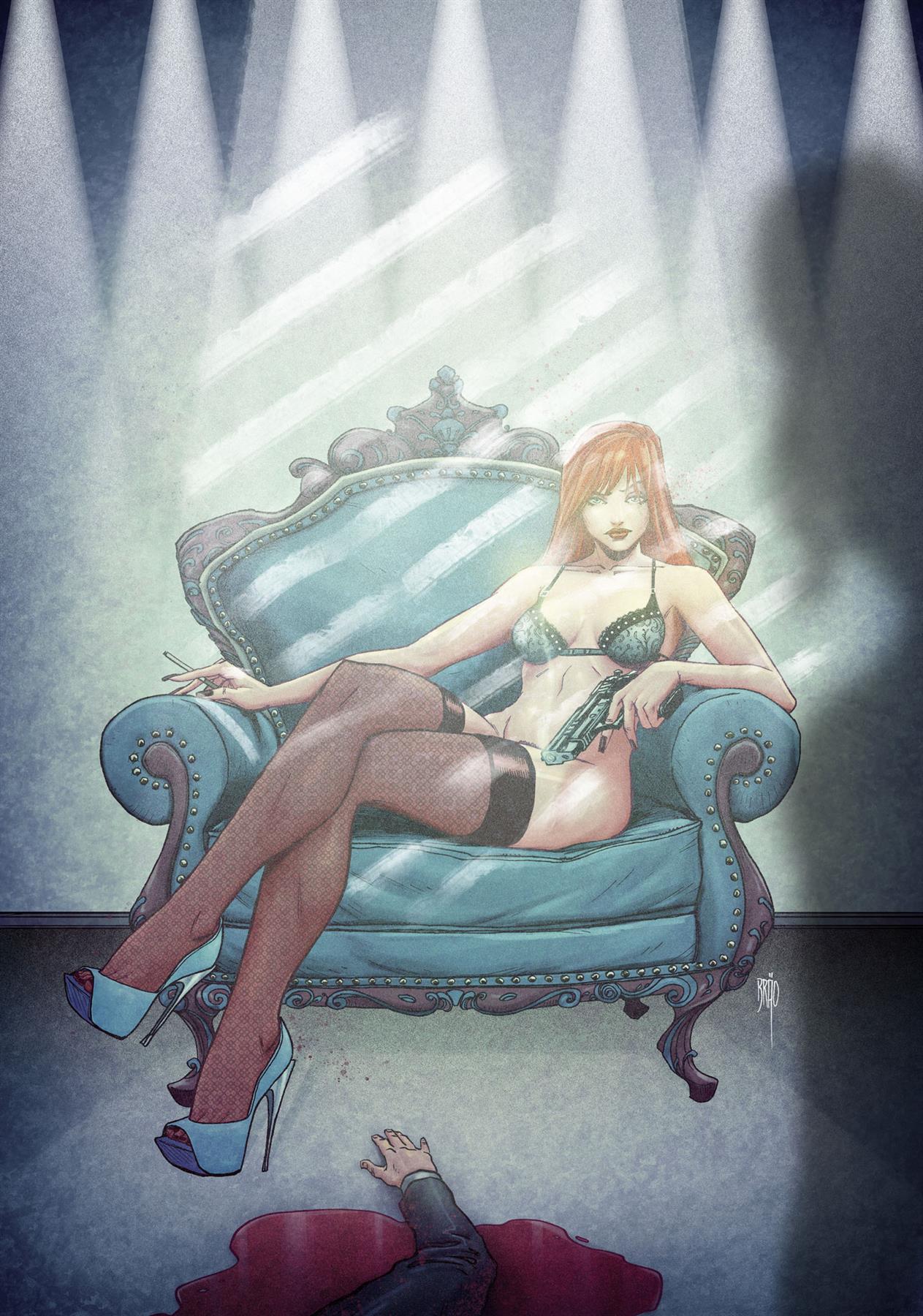 Heat Seeker Combustion Gun Honey Series #4 Cvr H Brao Unique Titan Comics Comic Book