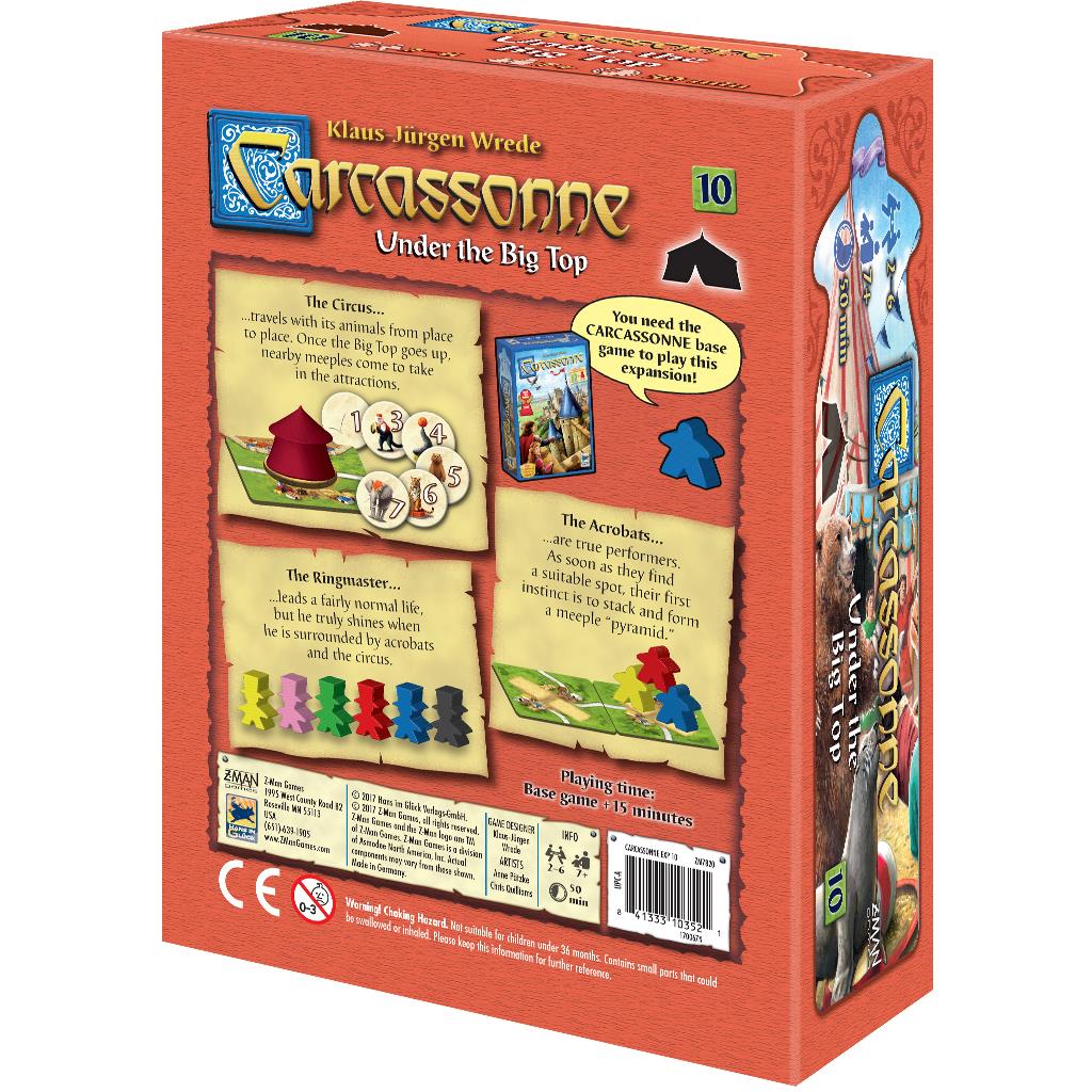 Carcassonne Exp 10 Under the Big Top by Z Man Games Board Game