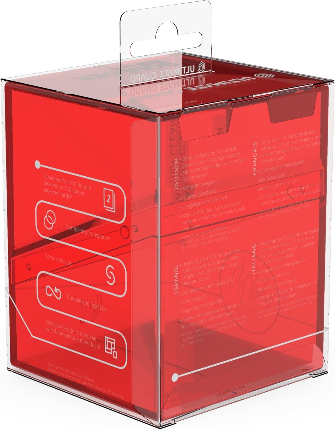 Ultimate Guard Deck Case - Boulder 100+ Clear - Ruby