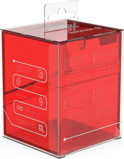 Ultimate Guard Deck Case - Boulder 100+ Clear - Ruby