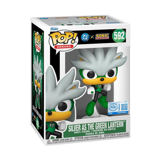 Funko Pop! Justice League x Sonic the Hedgehog Silver as the Green Lantern #592 Vinyl Figure