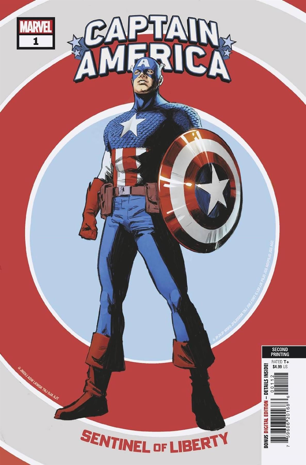 Captain America Sentinel Of Liberty #1 2nd Ptg Carnero Var Marvel Prh Comic Book
