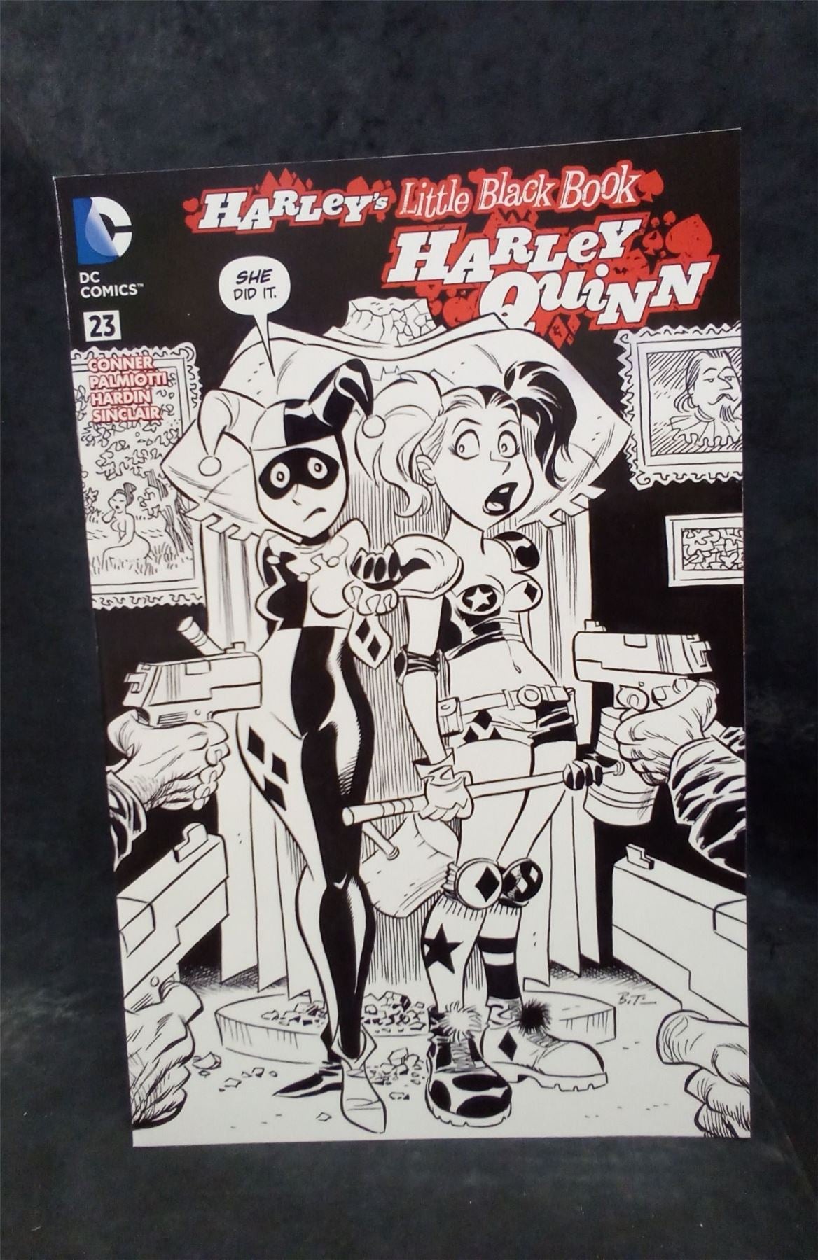 Harley Quinn #23 Timm Black and White Cover 2016 DC Comics Comic Book