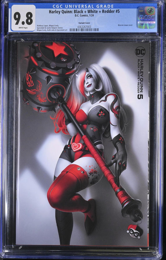 Harley Quinn Black White Redder #5 DC CGC 9.8 Graded Comic Book