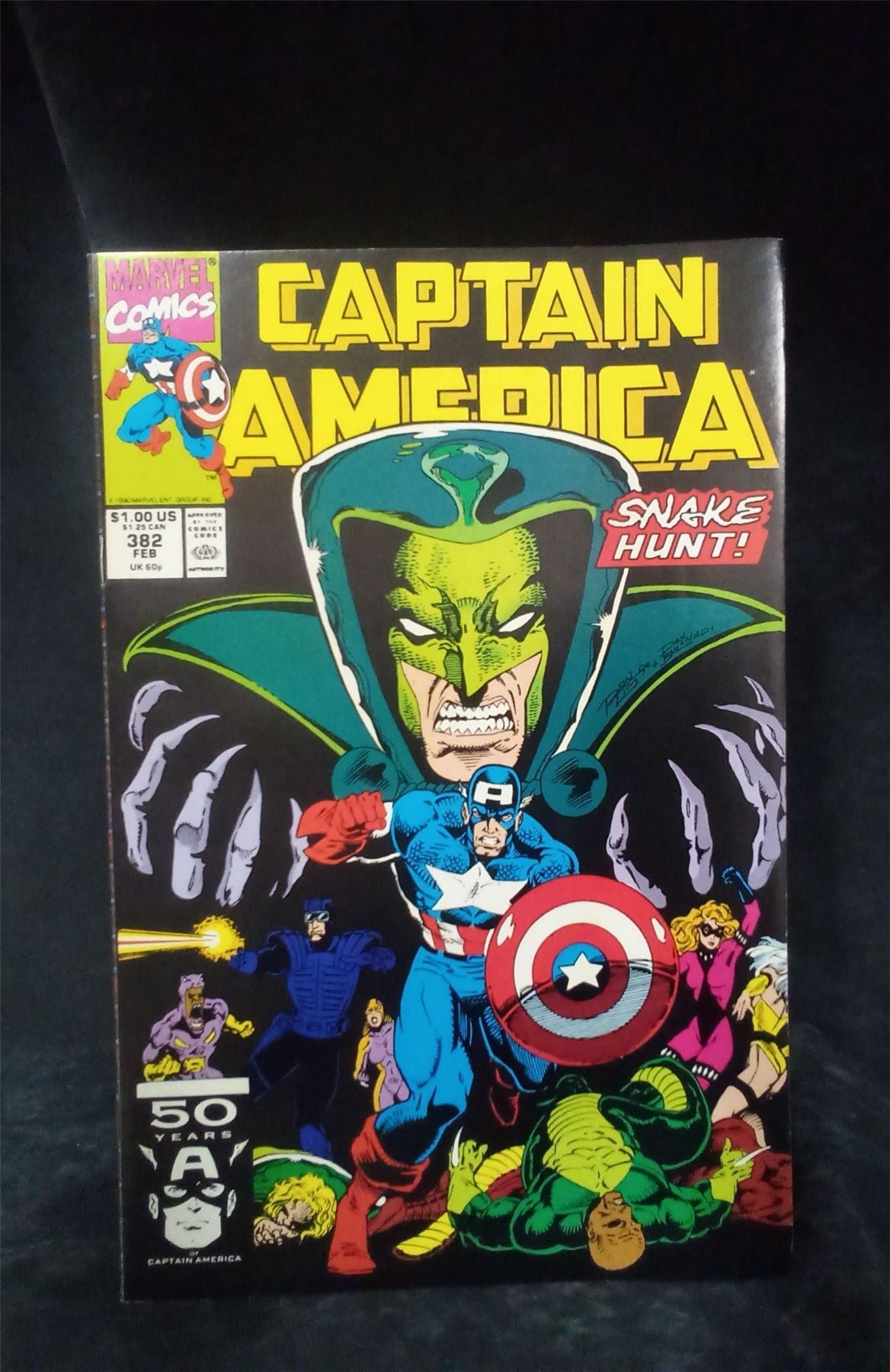 Captain America #382 Direct Edition 1991 Marvel Comic Book