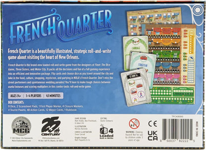 French Quarter - Loaded Roll and Write Dice Game by 25th Century Games