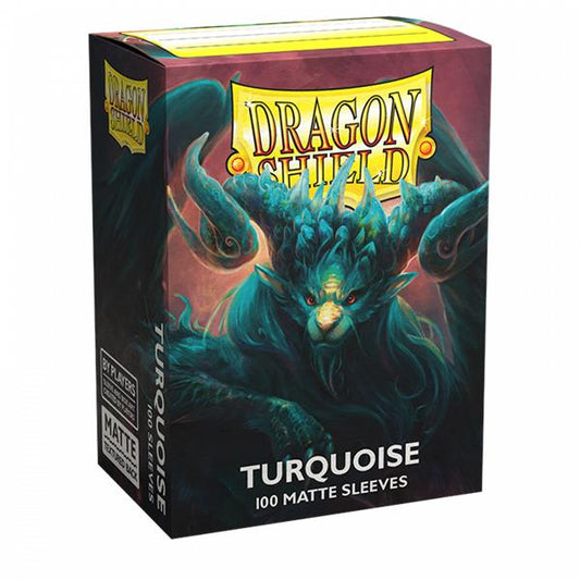 Dragon Shield Sleeves Standard- Matte Turqouise 'Atebeck' (100 ct.) By Arcane Tinmen