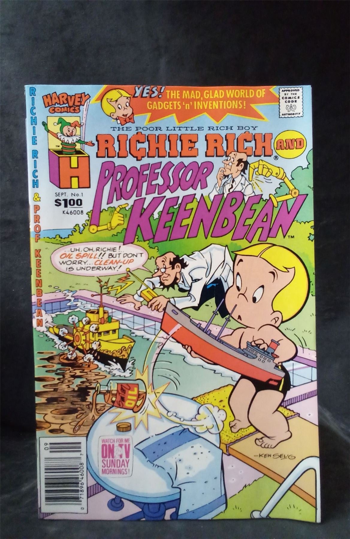 Richie Rich and Professor Keenbean #1 1990 Harvey Comics Comic Book