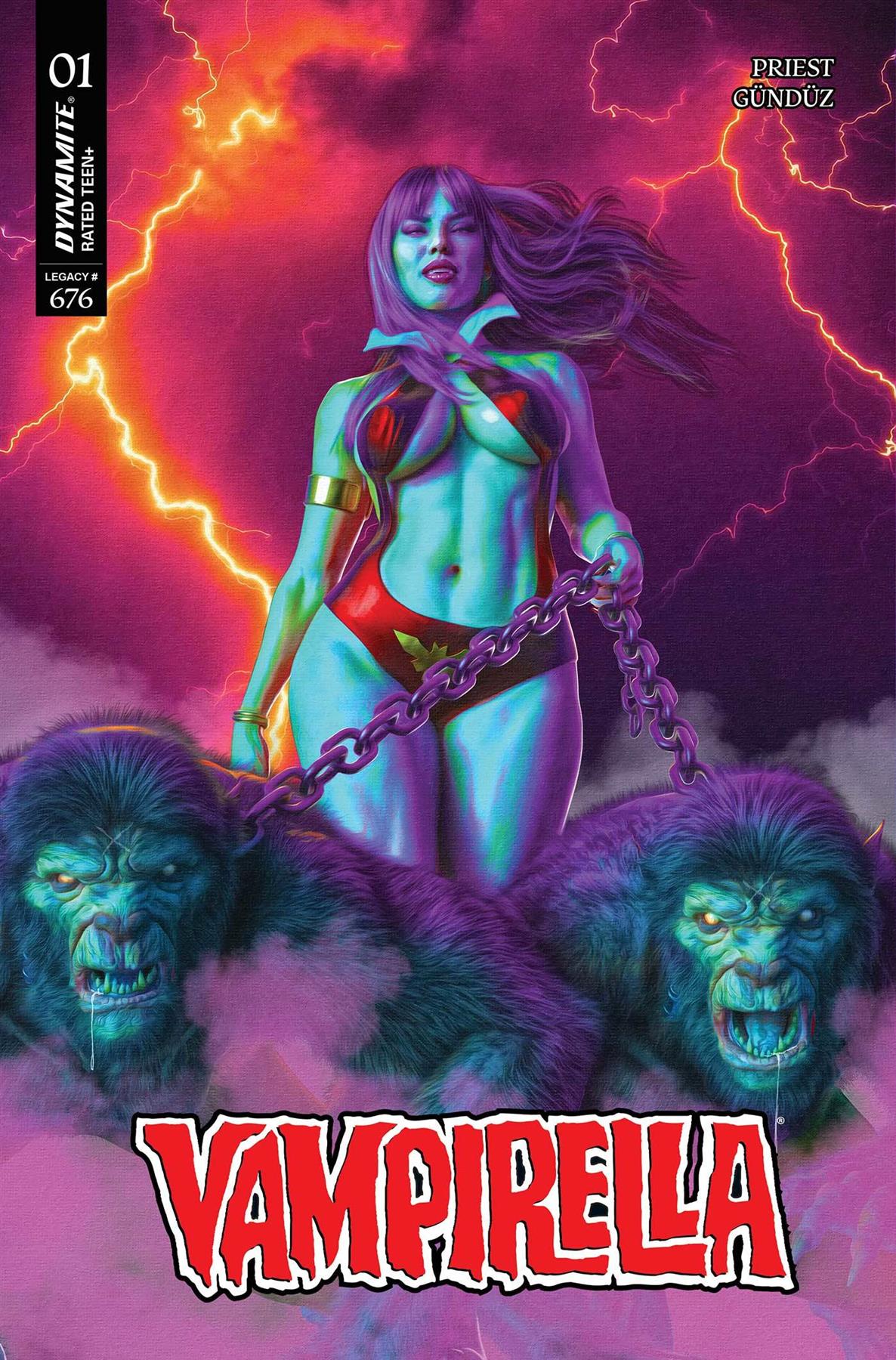 Vampirella (2025) #1 Cvr Zb Foc Bonus Spears Purple Rain Dynamite Comic Book