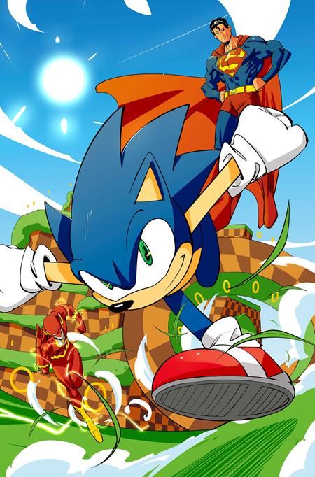 DC X SONIC THE HEDGEHOG #4 (OF 5) CVR B DANIELE DI NICUOLO CARD STOCK VAR  DC Comics Comic Book 2025
