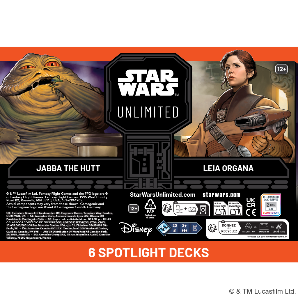Star Wars Unlimited TCG A Lawless Time Spotlight Deck Jabba the Hutt By Fantasy Flight Games
